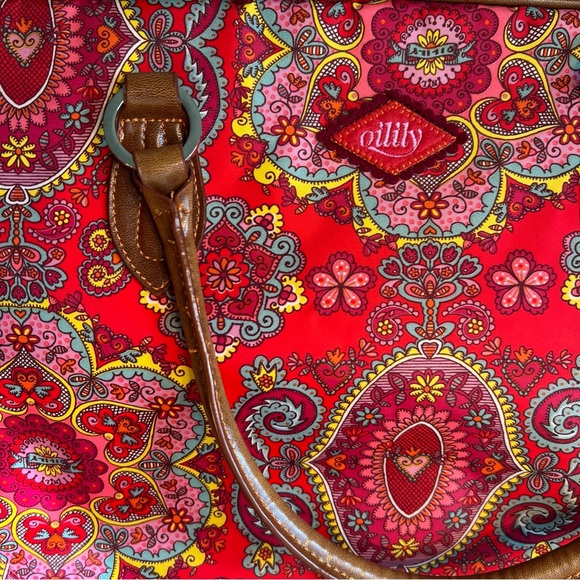 Oilily “Invasion” Bag Red Floral 2005 NWOT Discontinued Pattern - Picture 5 of 16